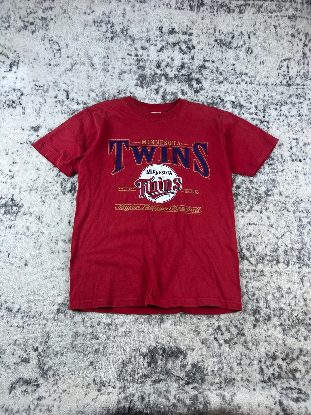Vintage Minnesota Twins T Shirt Youth 14/16 L Red MLB Baseball CSA Graphic Tee